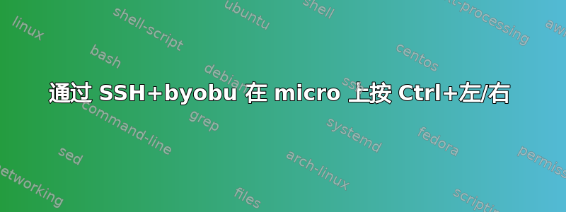 通过 SSH+byobu 在 micro 上按 Ctrl+左/右