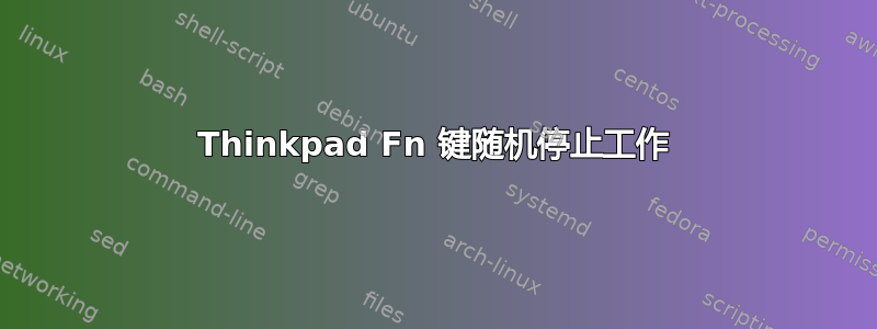 Thinkpad Fn 键随机停止工作