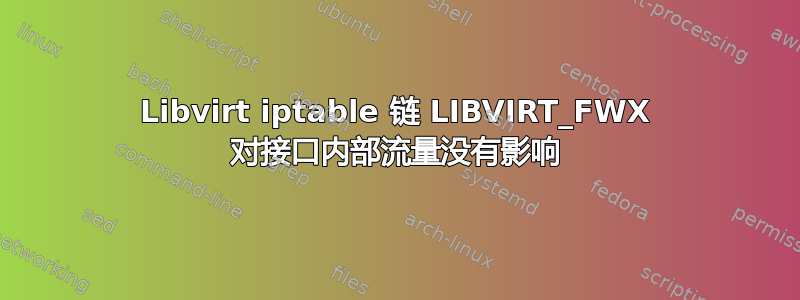 Libvirt iptable 链 LIBVIRT_FWX 对接口内部流量没有影响