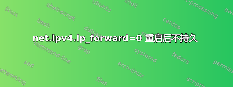 net.ipv4.ip_forward=0 重启后不持久