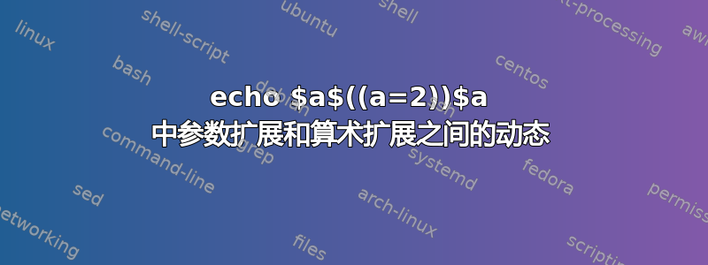 echo $a$((a=2))$a 中参数扩展和算术扩展之间的动态