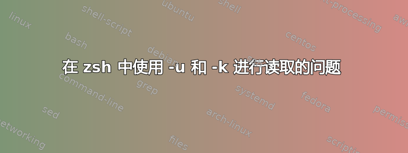 在 zsh 中使用 -u 和 -k 进行读取的问题