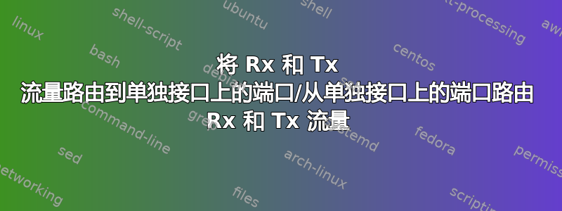 将 Rx 和 Tx 流量路由到单独接口上的端口/从单独接口上的端口路由 Rx 和 Tx 流量