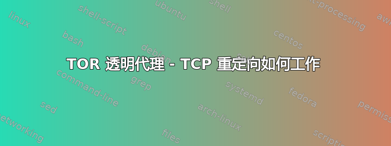 TOR 透明代理 - TCP 重定向如何工作