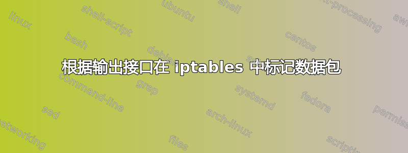 根据输出接口在 iptables 中标记数据包