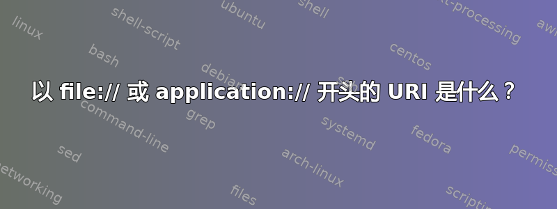 以 file:// 或 application:// 开头的 URI 是什么？