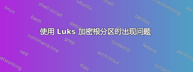 使用 Luks 加密根分区时出现问题