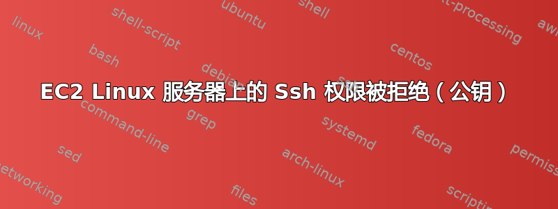 EC2 Linux 服务器上的 Ssh 权限被拒绝（公钥）