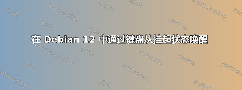 在 Debian 12 中通过键盘从挂起状态唤醒