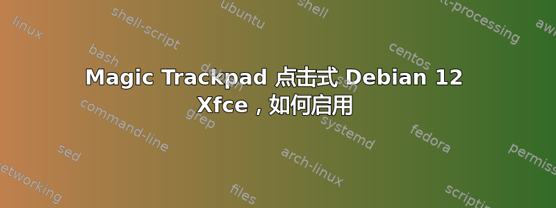 Magic Trackpad 点击式 Debian 12 Xfce，如何启用