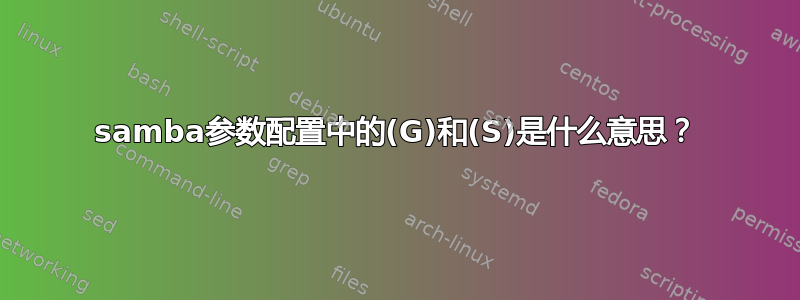 samba参数配置中的(G)和(S)是什么意思？