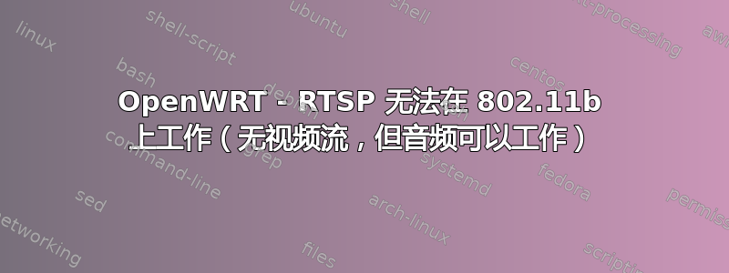 OpenWRT - RTSP 无法在 802.11b 上工作（无视频流，但音频可以工作）