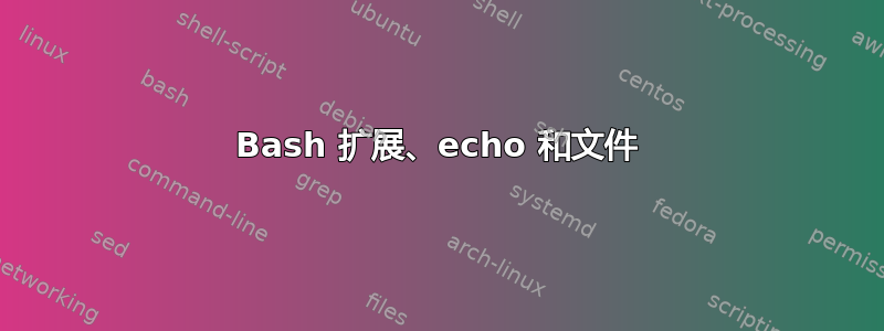 Bash 扩展、echo 和文件