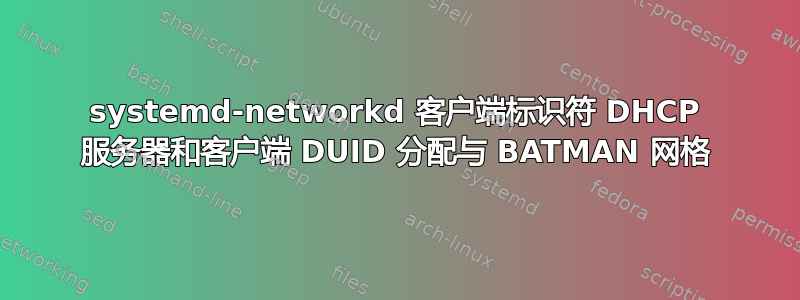 systemd-networkd 客户端标识符 DHCP 服务器和客户端 DUID 分配与 BATMAN 网格