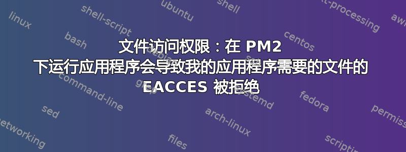 文件访问权限：在 PM2 下运行应用程序会导致我的应用程序需要的文件的 EACCES 被拒绝