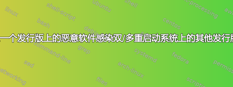 防止一个发行版上的恶意软件感染双/多重启动系统上的其他发行版？