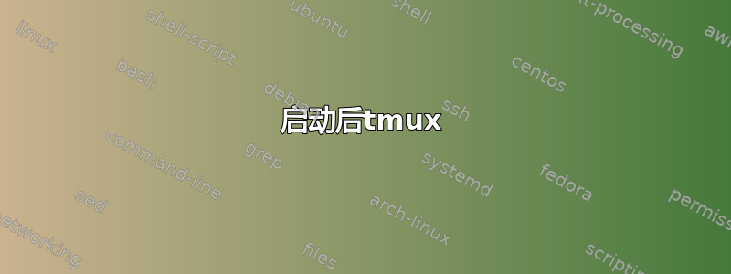 启动后tmux