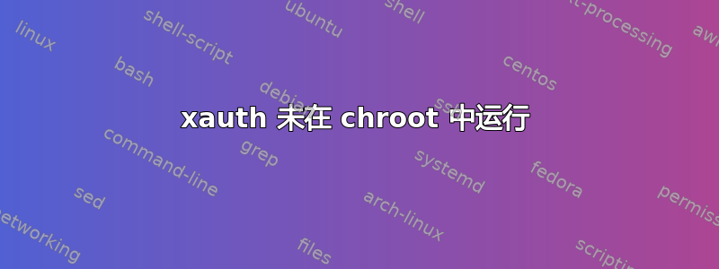 xauth 未在 chroot 中运行