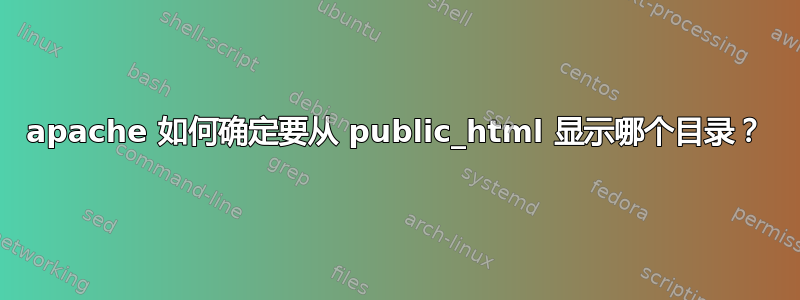 apache 如何确定要从 public_html 显示哪个目录？