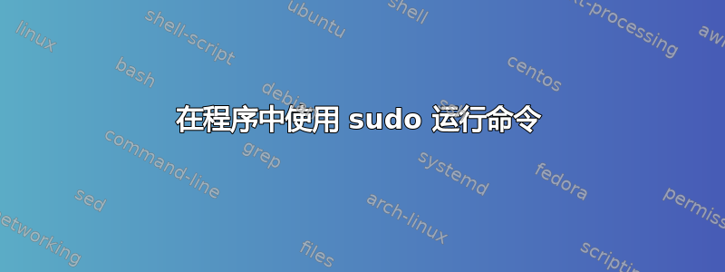 在程序中使用 sudo 运行命令