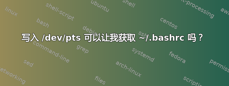 写入 /dev/pts 可以让我获取 ~/.bashrc 吗？