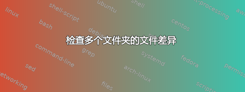 检查多个文件夹的文件差异