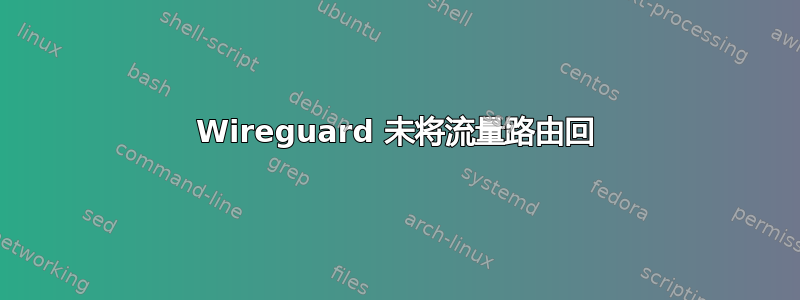 Wireguard 未将流量路由回