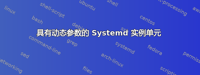 具有动态参数的 Systemd 实例单元