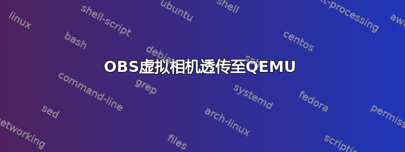 OBS虚拟相机透传至QEMU