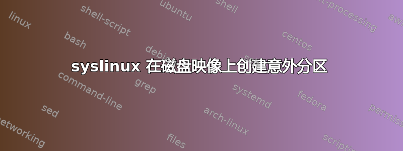 syslinux 在磁盘映像上创建意外分区