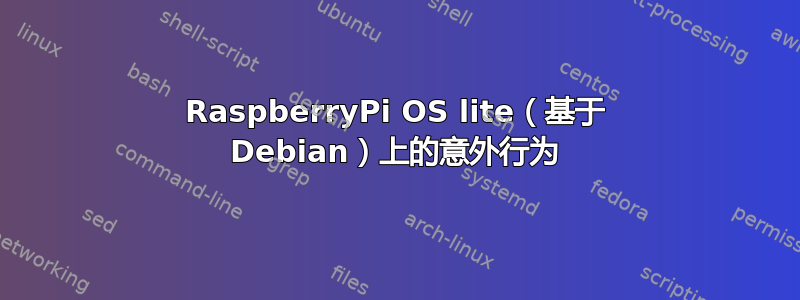 RaspberryPi OS lite（基于 Debian）上的意外行为