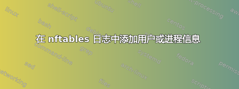 在 nftables 日志中添加用户或进程信息