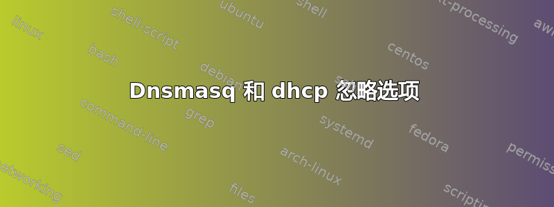 Dnsmasq 和 dhcp 忽略选项