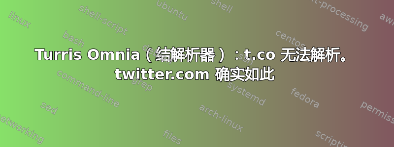 Turris Omnia（结解析器）：t.co 无法解析。 twitter.com 确实如此