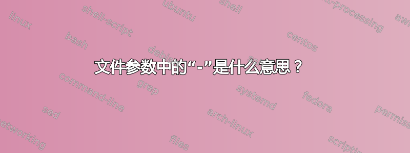 文件参数中的“-”是什么意思？ 