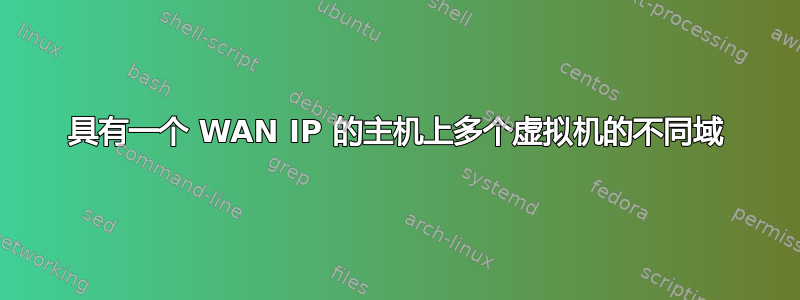 具有一个 WAN IP 的主机上多个虚拟机的不同域