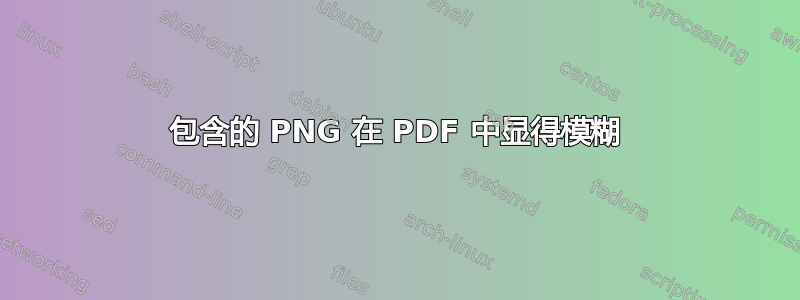 包含的 PNG 在 PDF 中显得模糊