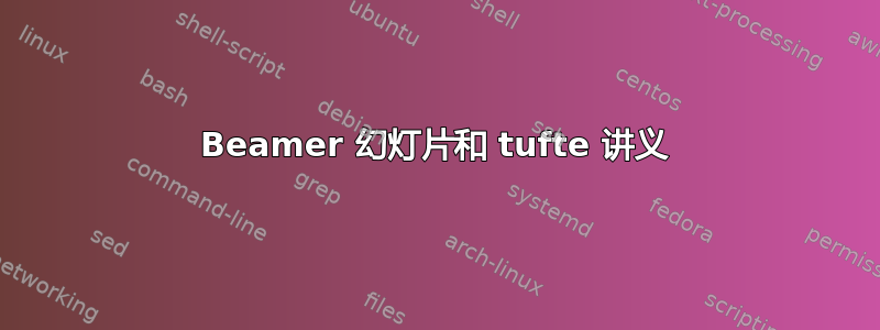 Beamer 幻灯片和 tufte 讲义