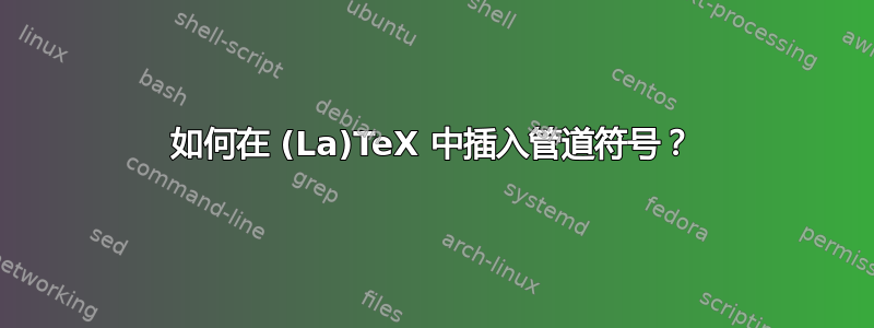 如何在 (La)TeX 中插入管道符号？