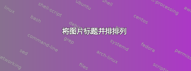 将图片标题并排排列