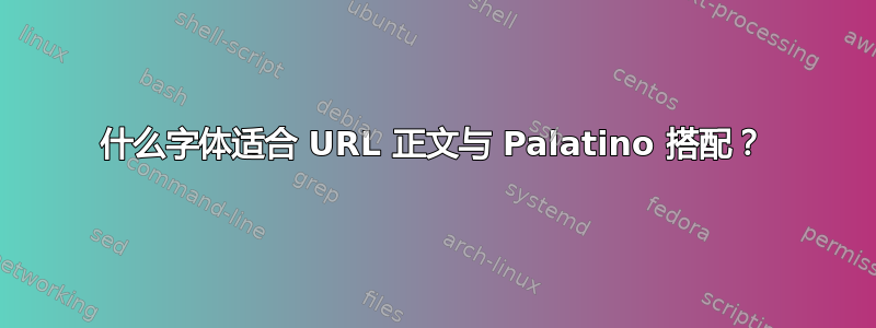 什么字体适合 URL 正文与 Palatino 搭配？