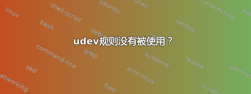 udev规则没有被使用？