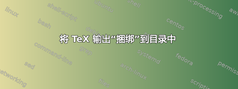 将 TeX 输出“捆绑”到目录中