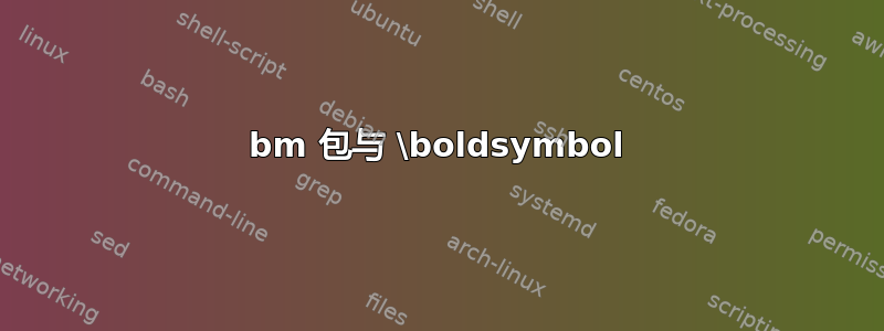 bm 包与 \boldsymbol