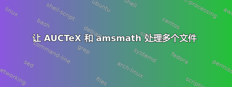 让 AUCTeX 和 amsmath 处理多个文件