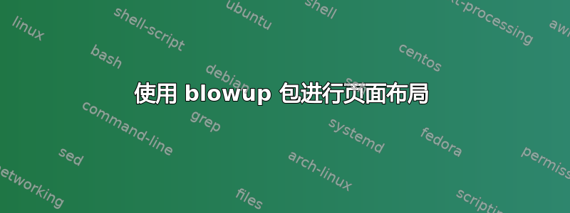 使用 blowup 包进行页面布局