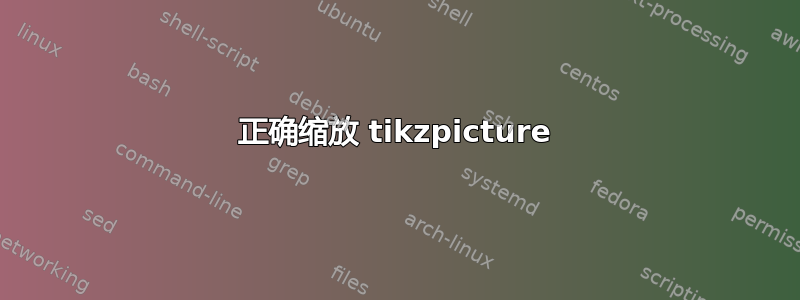 正确缩放 tikzpicture