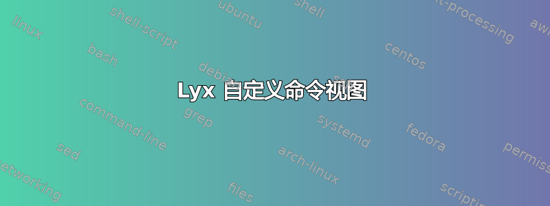 Lyx 自定义命令视图