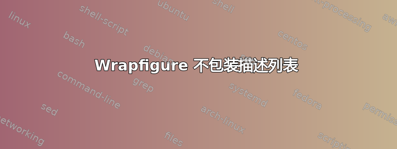 Wrapfigure 不包装描述列表