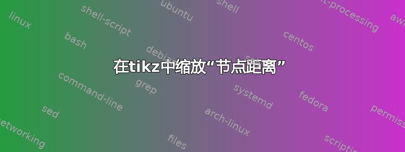 在tikz中缩放“节点距离”